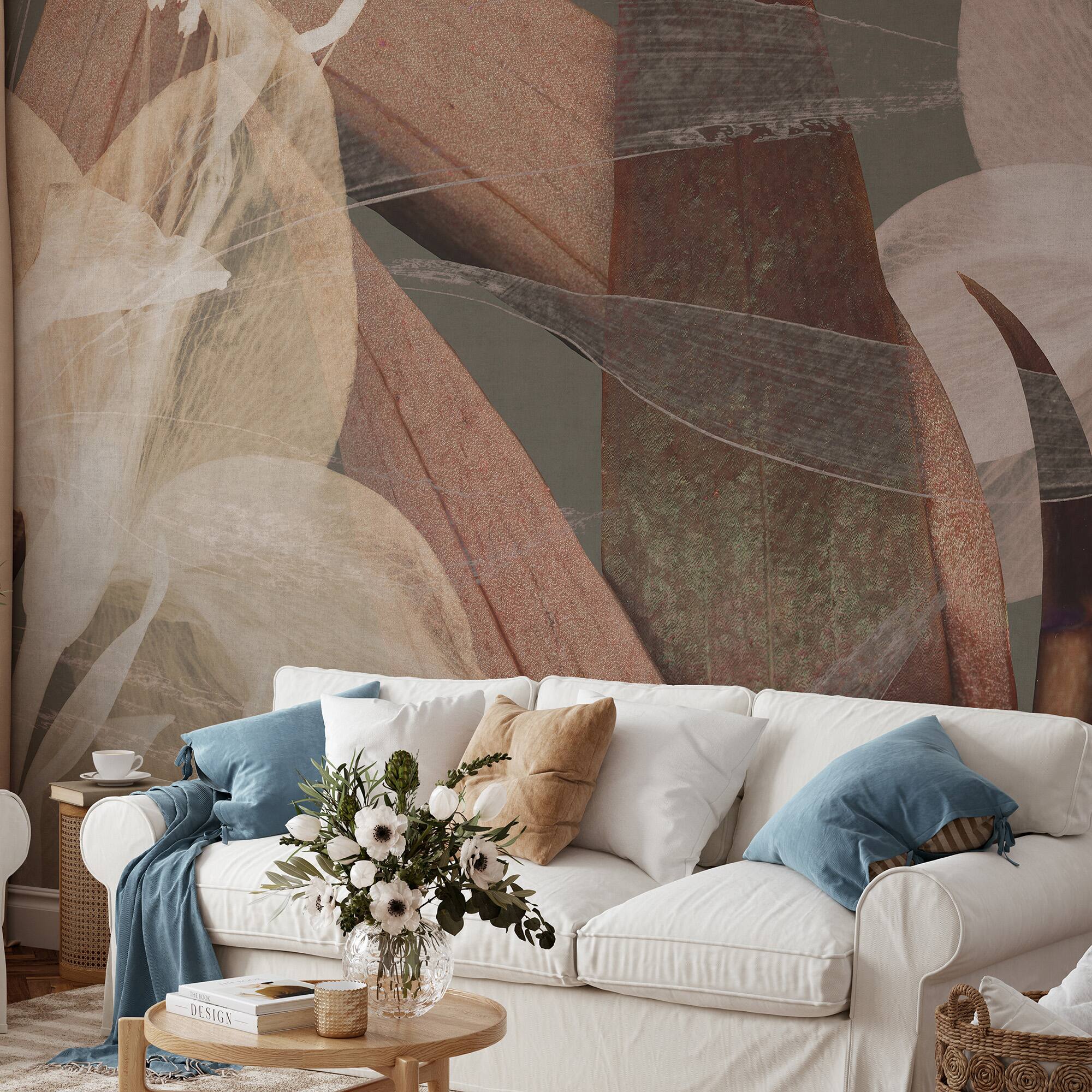 Designs Direct Fading Flower Brown Wall Mural